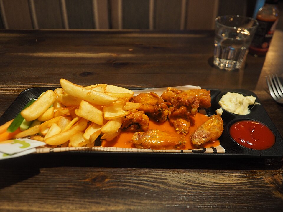 A plate of Buffalo-style chicken wings, the centerpiece of Philadelphia's now-retired Wing Bowl