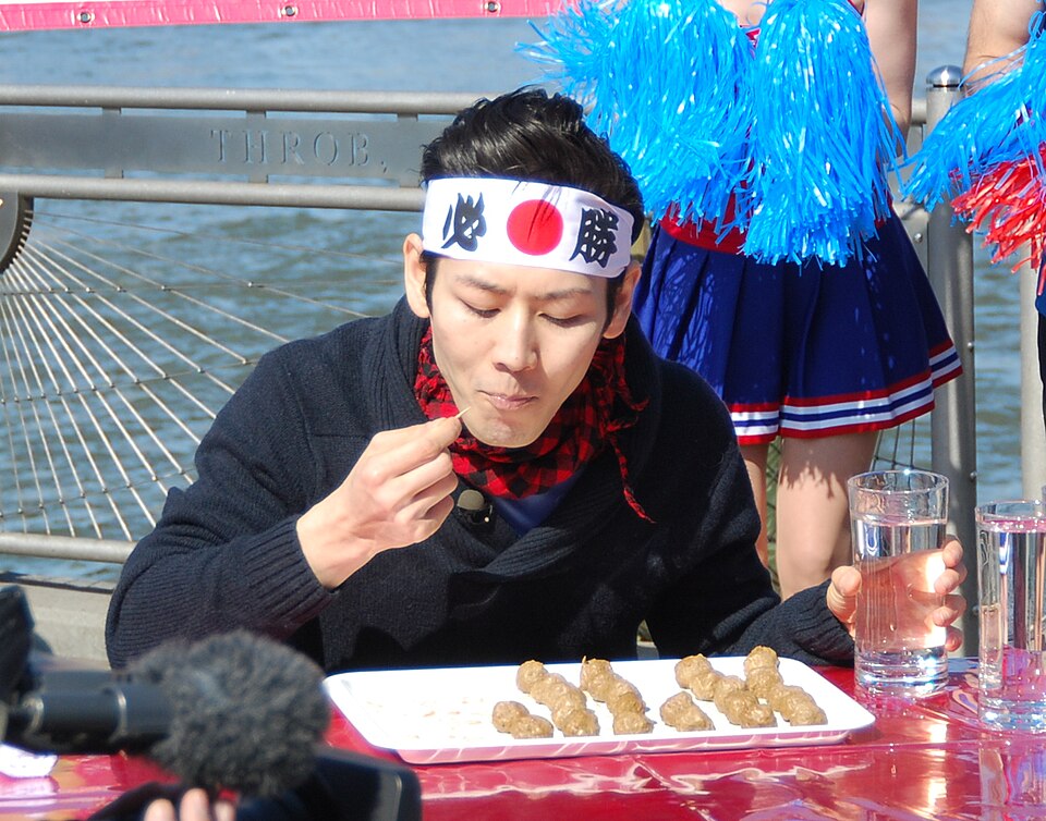 Takeru Kobayashi, the Japanese competitive eater who doubled the world hot dog eating record in 2001
