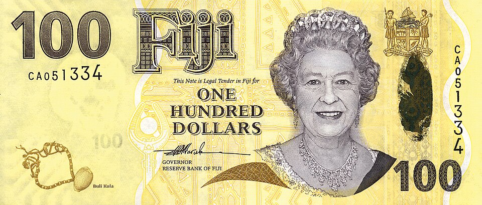 Fiji dollar banknote featuring native wildlife