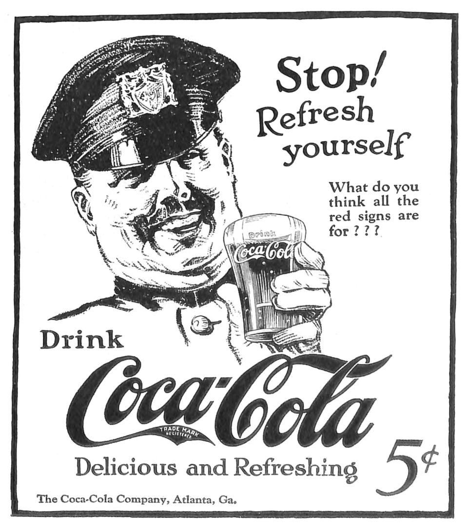 A 1924 Coca-Cola advertisement from the era when the drink was marketed as a medicinal tonic