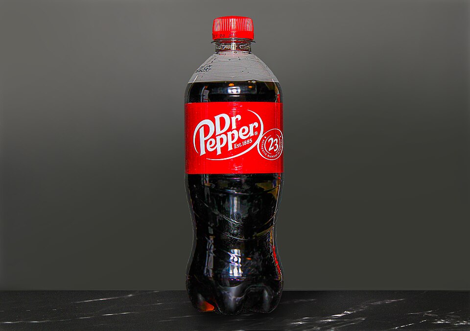 A bottle of Dr Pepper, one of America's oldest soft drinks, originally sold as a brain tonic