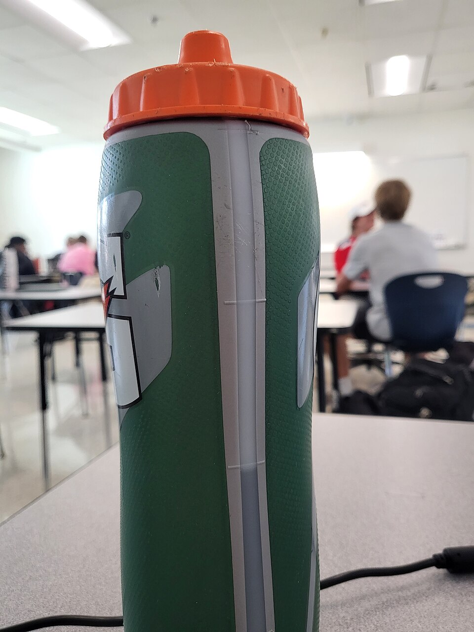 A bottle of Gatorade sports drink, descended from the 1965 University of Florida electrolyte solution