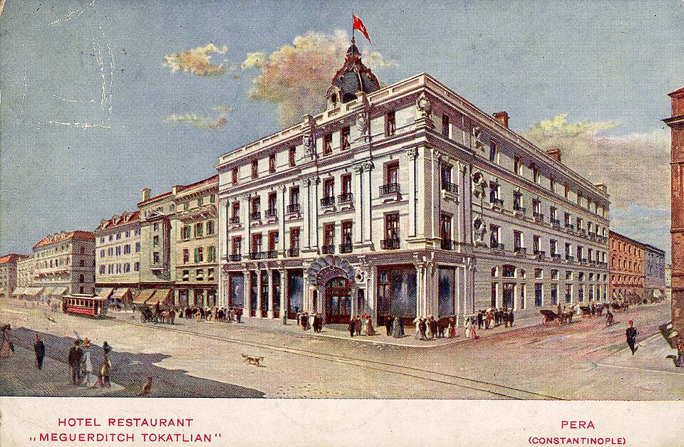 The grand facade of the Pera Palace Hotel in Istanbul, where Agatha Christie wrote