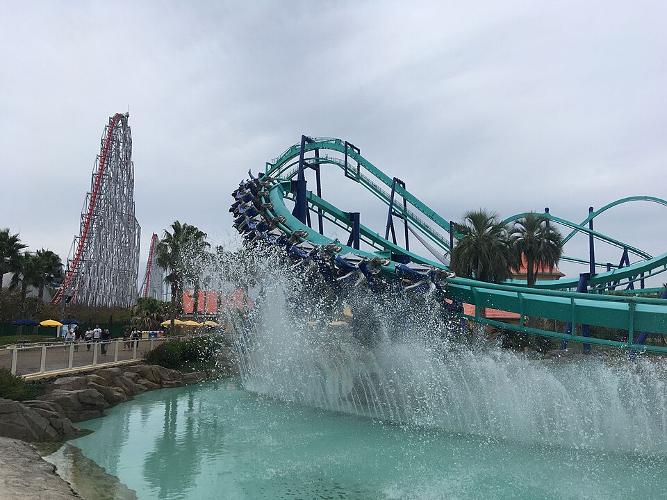 Roller coaster at Nagashima Spa Land in Japan, home of Steel Dragon 2000