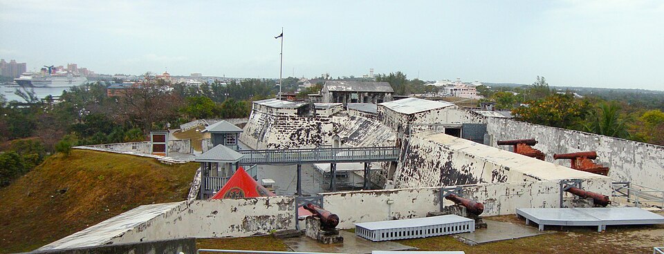 Fort Charlotte in Nassau, Bahamas, an 18th century British fortification overlooking the harbor