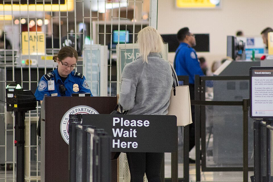 TSA security checkpoint at John Glenn Columbus International Airport