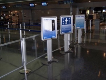 TSA security checkpoint posters and signage