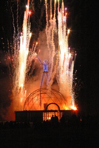 Burning Man Fireworks